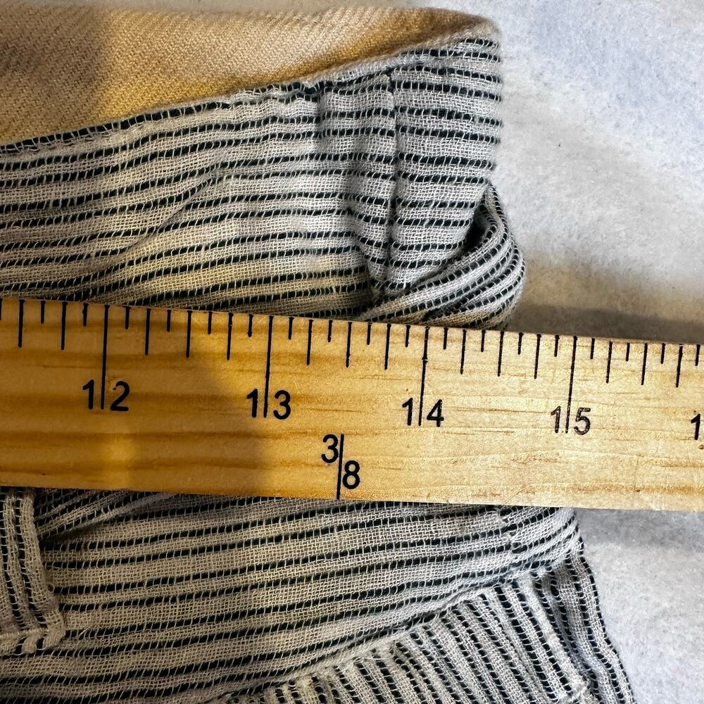 Free People Rumors pants white gray striped yarn died size 0 high waist harem - Picture 12 of 16